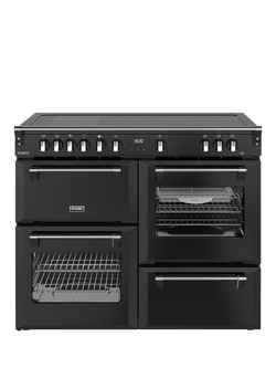 Stoves Richmond Deluxe 110cm Electric Induction Hob Range Cooker, Black, Black