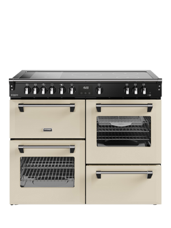 Stoves Richmond Deluxe 110cm Electric Induction Hob Range Cooker, Cream, Cream