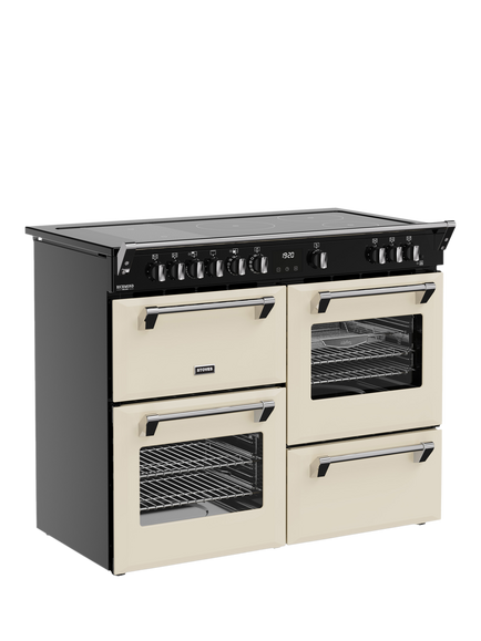 Stoves Richmond Deluxe 110cm Electric Induction Hob Range Cooker, Cream - view 2, Cream