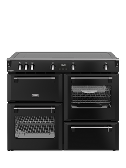 Stoves Zoneless Richmond Deluxe 110cm Electric Induction Hob Range Cooker, Black, Black