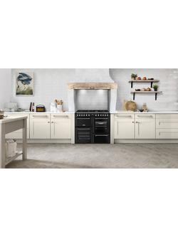Stoves Richmond 100cm Dual Fuel Gas Hob Range Cooker, Black - view 2, Black
