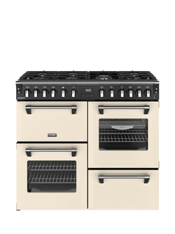 Stoves Richmond Deluxe 100cm Dual Fuel Gas Hob Range Cooker, Cream, Cream