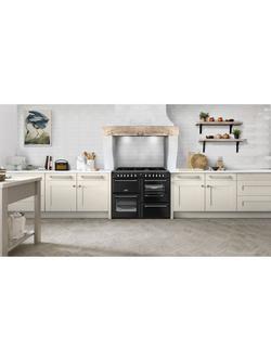 Stoves Richmond Deluxe 110cm Dual Fuel Gas Hob Range Cooker, Black - view 2, Black