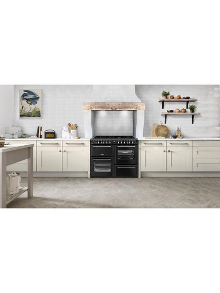 Stoves Richmond Deluxe 110cm Dual Fuel Gas Hob Range Cooker, Black - view 2, Black