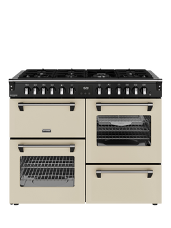 Stoves Richmond Deluxe 110cm Dual Fuel Gas Hob Rang Cooker, Cream, Cream