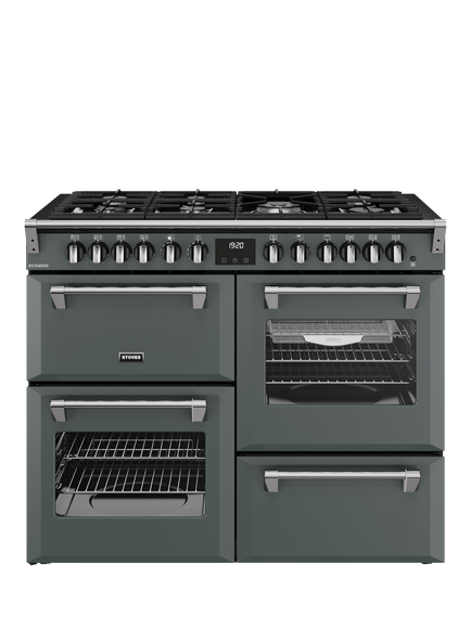 Stoves Richmond 110cm Dual Fuel Gas Hob Range Cooker, Anthracite, Anthracite