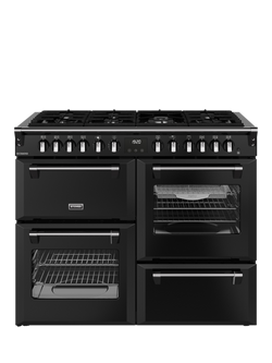 Stoves Richmond 110cm Dual Fuel Gas Hob Range Cooker, Black, Black