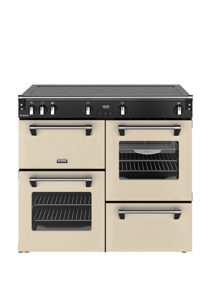 Stoves Richmond 100cm Electric Range Cooker with Induction Hob, Cream, Cream