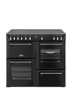 Stoves Richmond Deluxe 100cm Electric Induction Hob Range Cooker, Black, Black
