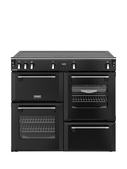 Stoves Zoneless Richmond Deluxe 100cm Electric Induction Hob Range Cooker, Black, Black