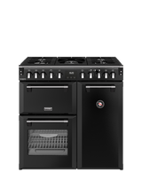 Stoves Richmond Deluxe 90cm Dual Fuel Gas Hob Range Cooker, Black