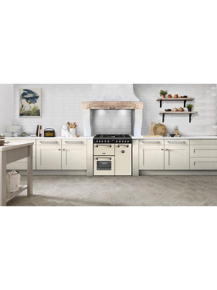Stoves Richmond Deluxe 90cm Dual Fuel Gas Hob Range Cooker, Cream - view 2, Cream