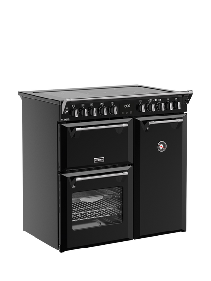 Stoves Richmond Deluxe 90cm Electric Induction Hob Range Cooker, Black - view 2, Black