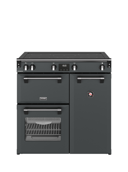 Stoves Richmond 90cm Electric Induction Hob Range Cooker, Anthracite, Anthracite