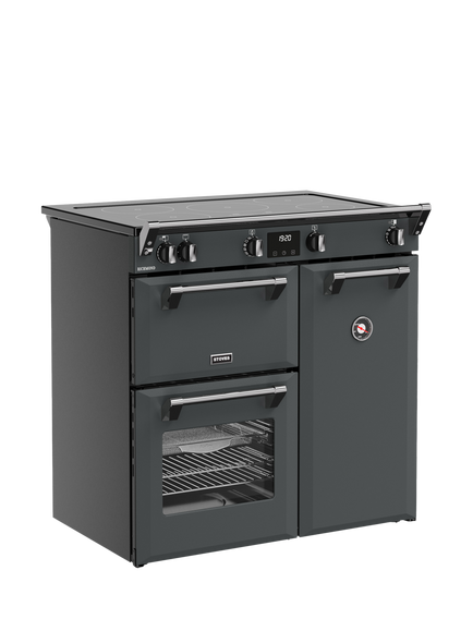 Stoves Richmond 90cm Electric Induction Hob Range Cooker, Anthracite - view 2, Anthracite