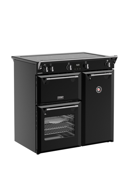 Stoves Richmond 90cm Electric Range Cooker with Induction Hob, Black - view 2, Black