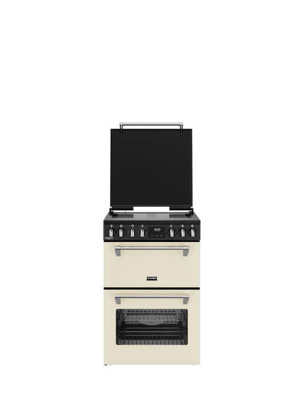 Stoves Richmond Deluxe 60cm Electric Induction Hob Range Cooker, Cream, Cream