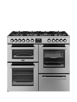 Belling Cookcentre 100cm Dual Fuel Range Cooker, Stainless, Stainless