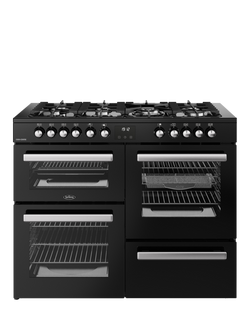 Belling Cookcentre 110cm Gas Hob Range Cooker, Black, Black