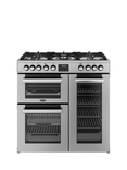 Belling Cookcentre 90cm Gas Hob Range Cooker, Stainless