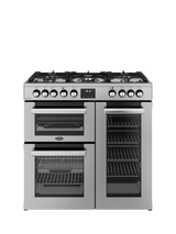 Belling Cookcentre 90cm Gas Hob Range Cooker, Stainless