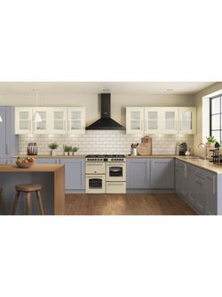 Belling Farmhouse 100cm Dual Fuel Gas Hob Range Cooker, Cream - view 2, Cream