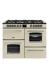 Belling Farmhouse 110cm Dual Fuel Gas Hob Range Cooker, Cream