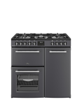 Belling Farmhouse 90cm Dual Fuel Gas Hob Range Cooker, Anthracite