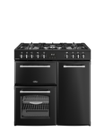 Belling Farmhouse 90DF Dual Fuel Range Cooker, Black