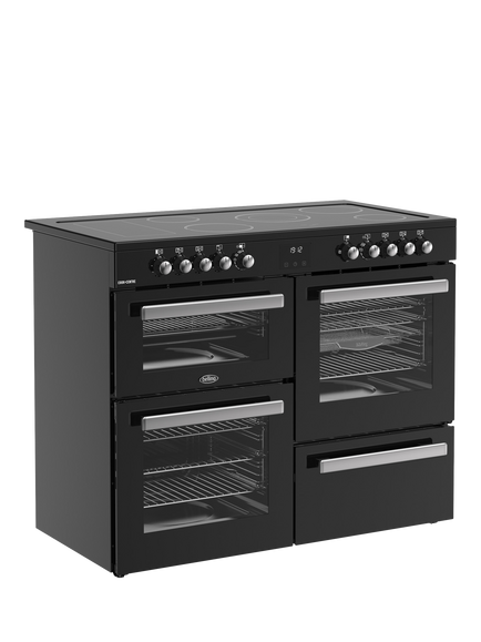 Belling Cookcentre 110cm Electric Ceramic Hob Range Cooker, Black - view 2, Black