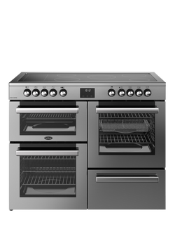 Belling Cookcentre 110cm Electric Ceramic Hob Range Cooker, Stainless, Stainless