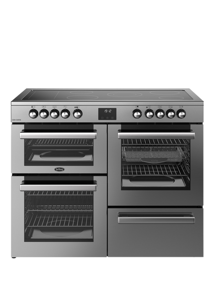 Belling Cookcentre 110cm Electric Ceramic Hob Range Cooker, Stainless, Stainless