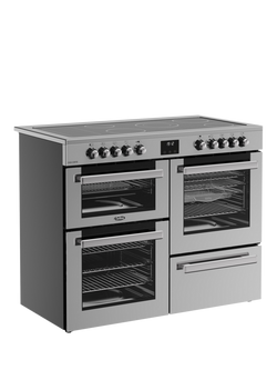 Belling Cookcentre 110cm Electric Ceramic Hob Range Cooker, Stainless - view 2, Stainless