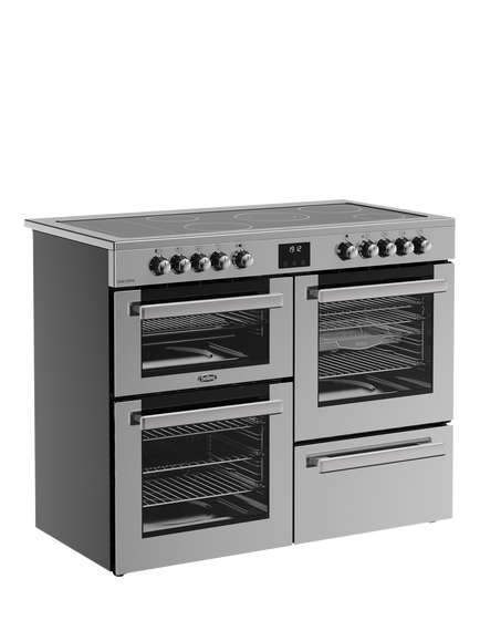 Belling Cookcentre 110cm Electric Ceramic Hob Range Cooker, Stainless - view 2, Stainless