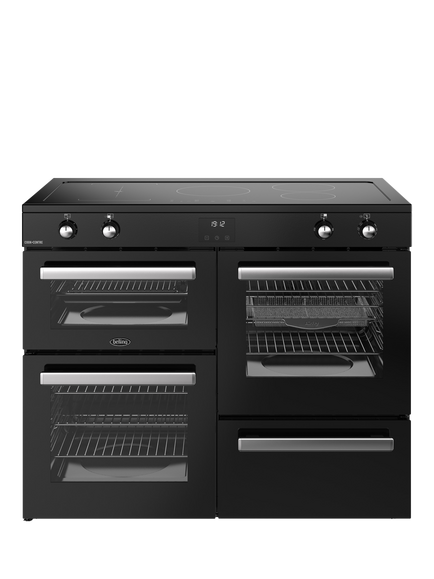 Belling Cookcentre 110cm Electric Induction Hob Range Cooker, Black, Black