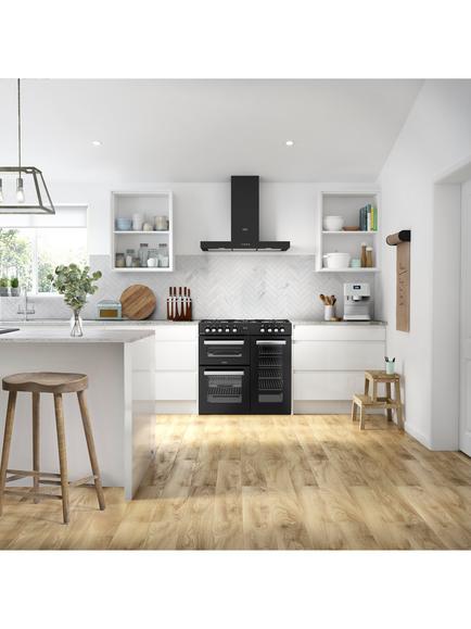 Belling Cookcentre 90cm Dual Fuel Gas Hob Range Cooker, Black - view 2, Black