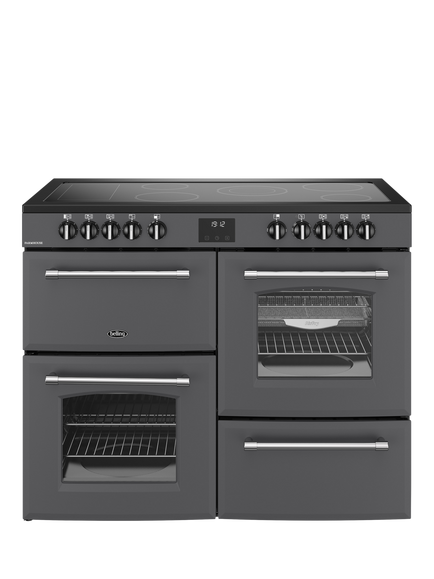Belling Farmhouse 110cm Electric Ceramic Hob Range Cooker, Anthracite, Anthracite
