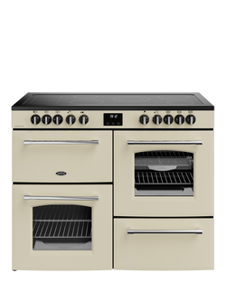 Belling Farmhouse 110cm Electric Ceramic Hob Range Cooker, Cream, Cream