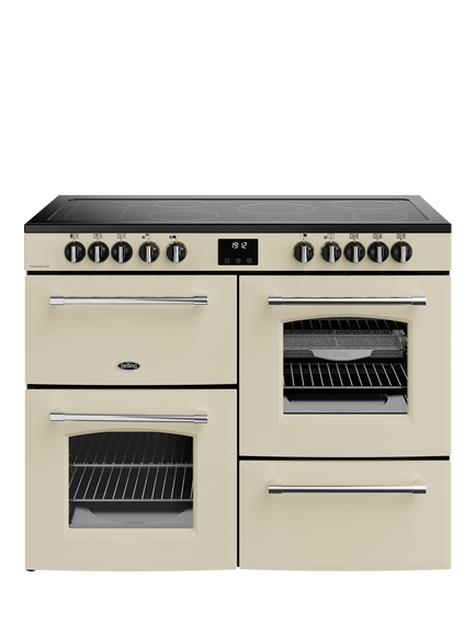 Belling Farmhouse 110cm Electric Ceramic Hob Range Cooker, Cream, Cream