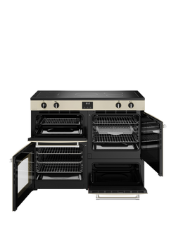 Belling Farmhouse 110cm Electric Induction Hob Range Cooker, Cream - view 2, Cream