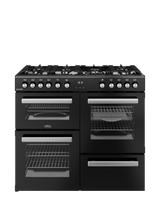 Belling Cookcentre 100cm Dual Fuel Gas Hob Range Cooker, Black