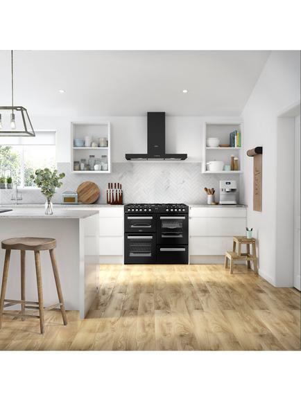 Belling Cookcentre 100cm Dual Fuel Gas Hob Range Cooker, Black - view 2, Black