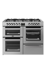 Belling Cookcentre 110cm Dual Fuel Gas Hob Range Cooker, Stainless