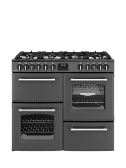 Belling Farmhouse 100DF Dual Fuel Range Cooker, Anthracite, Anthracite