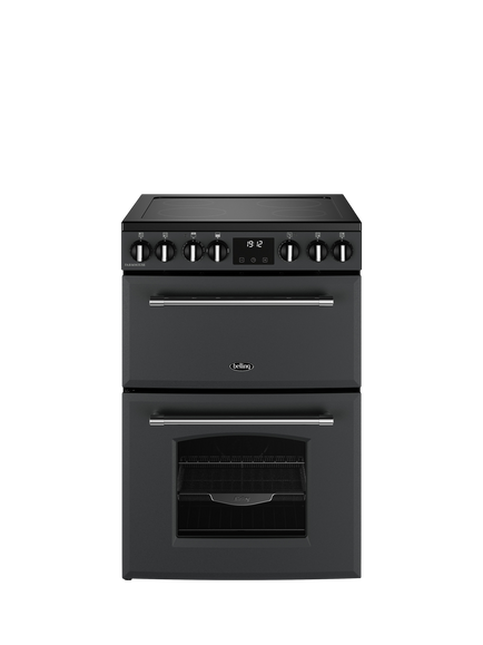 Belling Farmhouse 60cm Electric Range Cooker, Anthracite, Anthracite