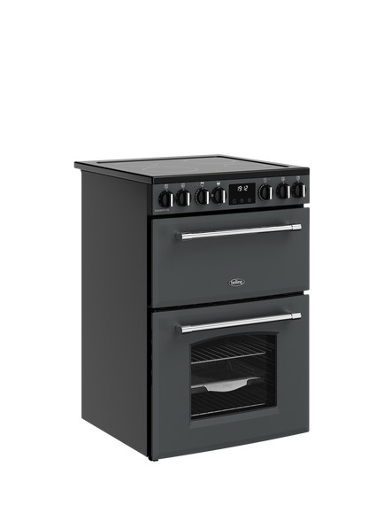 Belling Farmhouse 60cm Electric Range Cooker, Anthracite - view 2, Anthracite