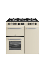 Belling Farmhouse 90DF Dual Fuel Range Cooker, Cream