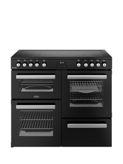 Belling Cookcentre 100cm Electric Ceramic Hob Range Cooker, Black, Black