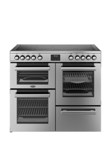 Belling Cookcentre 100E Electric Range Cooker with Ceramic Hob, Stainless