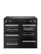 Belling Cookcentre 100cm Electric Induction Hob Range Cooker, Black